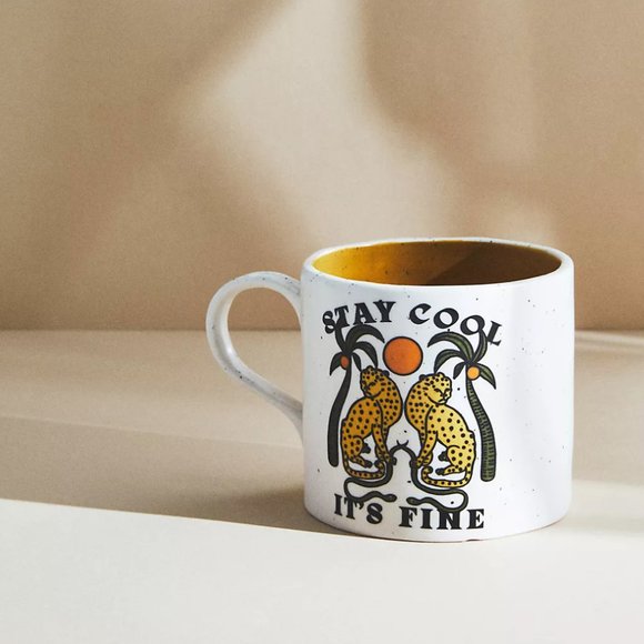 Anthropologie Real Fun, Wow! Tiger Mug